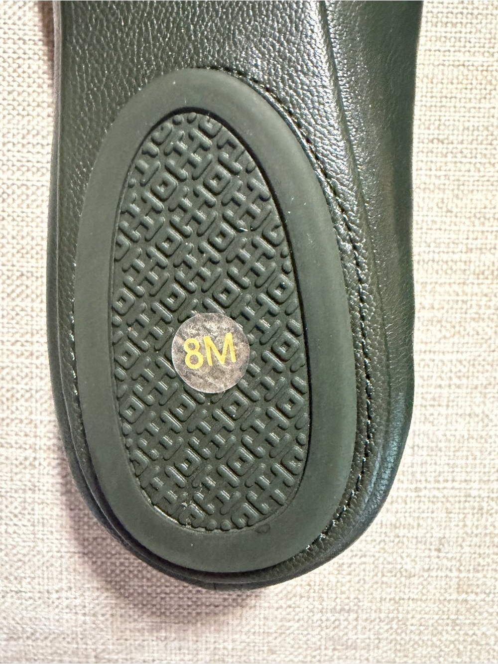 Tory Burch Olive Green Logo Ballet Flats - Picture 4 of 4